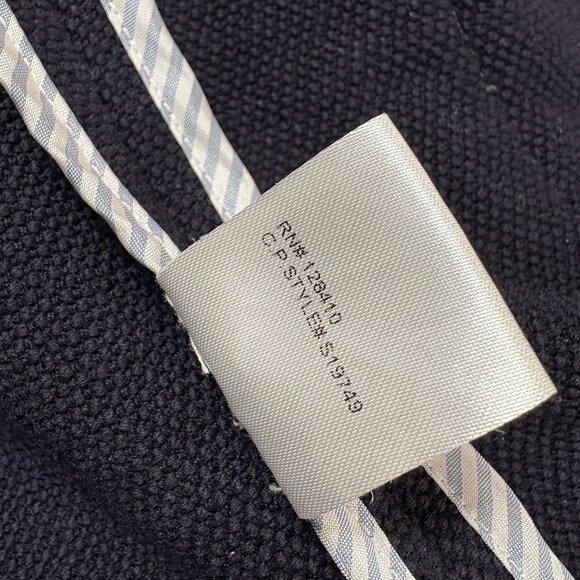 Ann Mashburn Wool Blazer Jacket Womens Medium Navy Blue Fringe - Picture 5 of 13